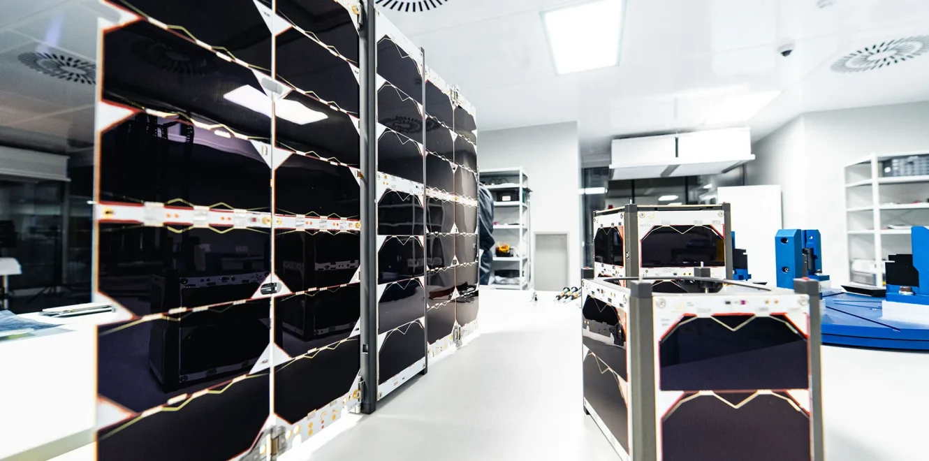 3U Cubesat Solar panels placed in the lab ready to be assembled
