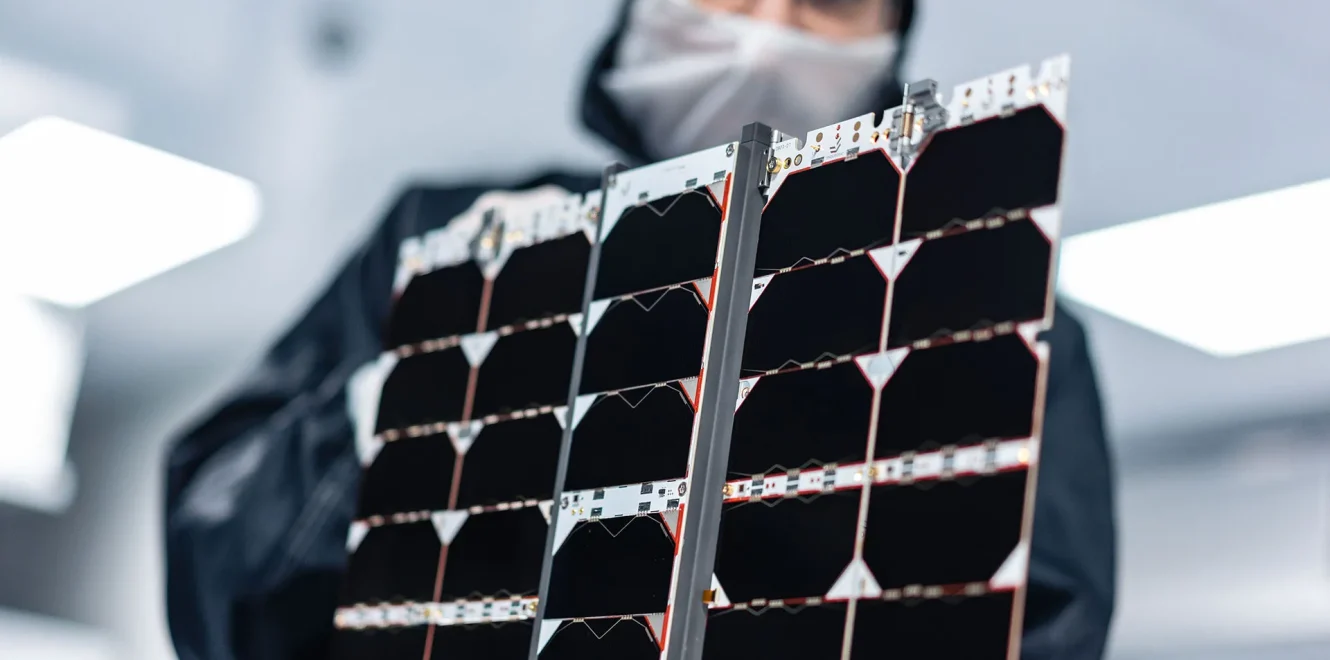 Close look of 3U Cubesat Solar panels
