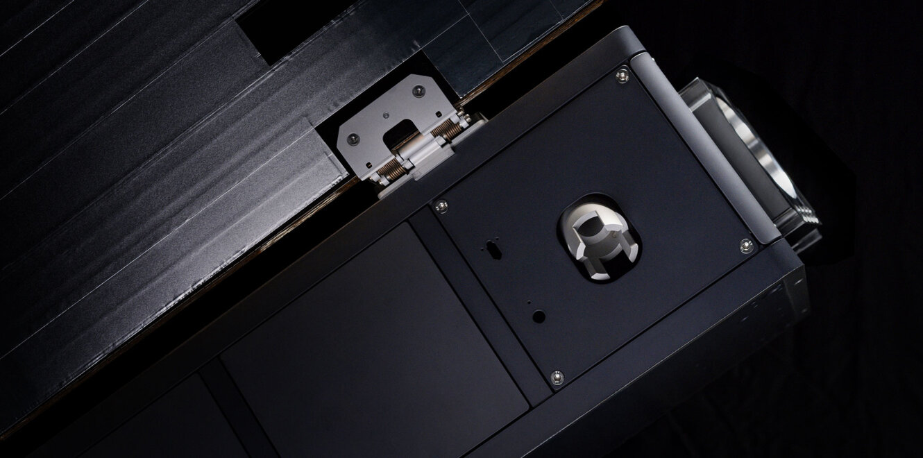 EnduroSat ESPA-Class Satellite close-up of structural panel with solar array hinge mechanism and integrated interface hardware