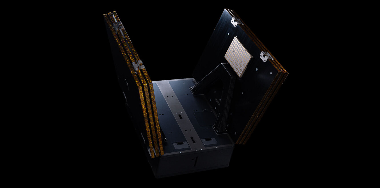 EnduroSat ESPA-Class Satellite structure with deployable solar panel assemblies and integrated power distribution interfaces