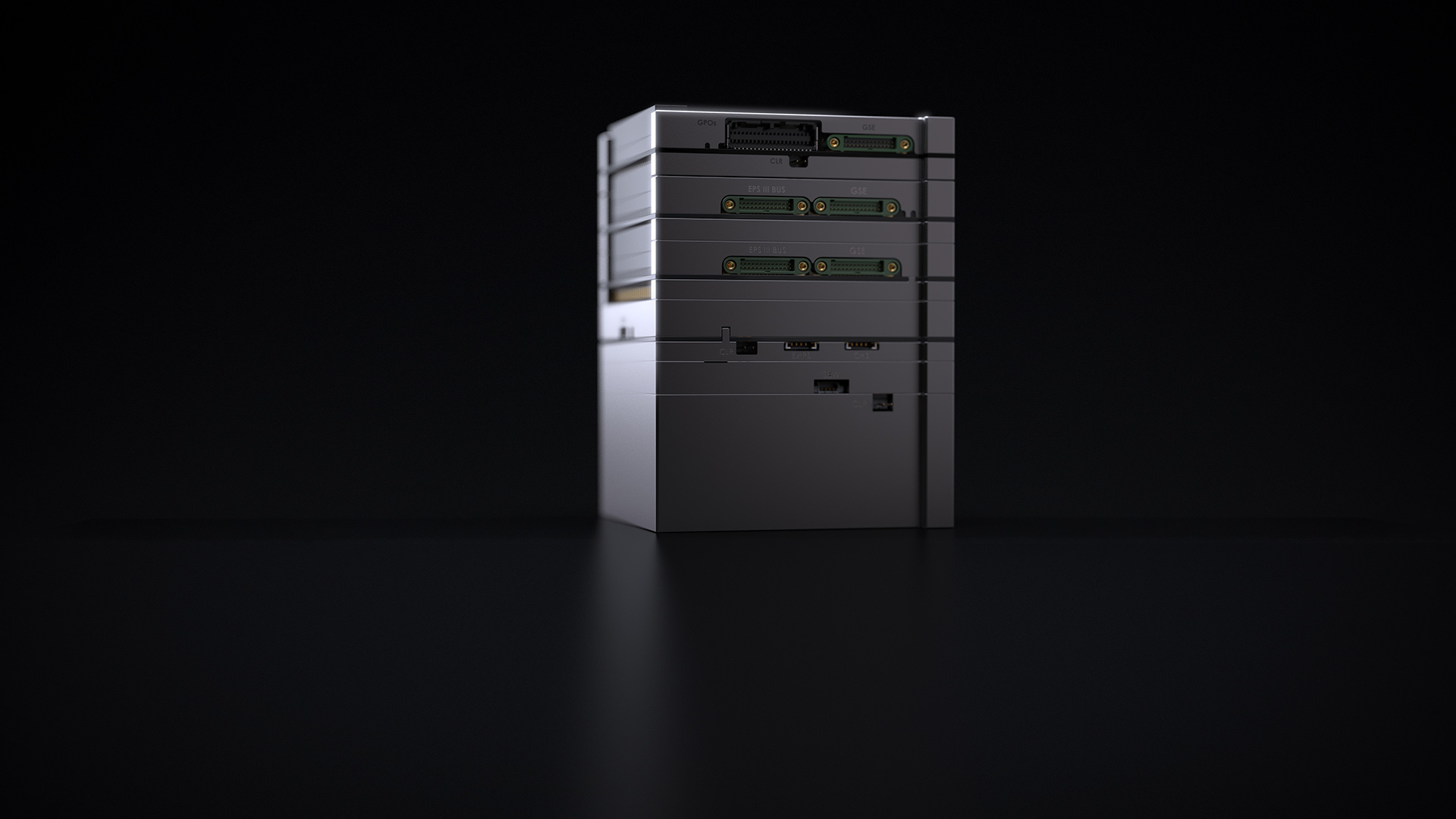 Cubesat EPS for 6U and 8U CubeSats with black background