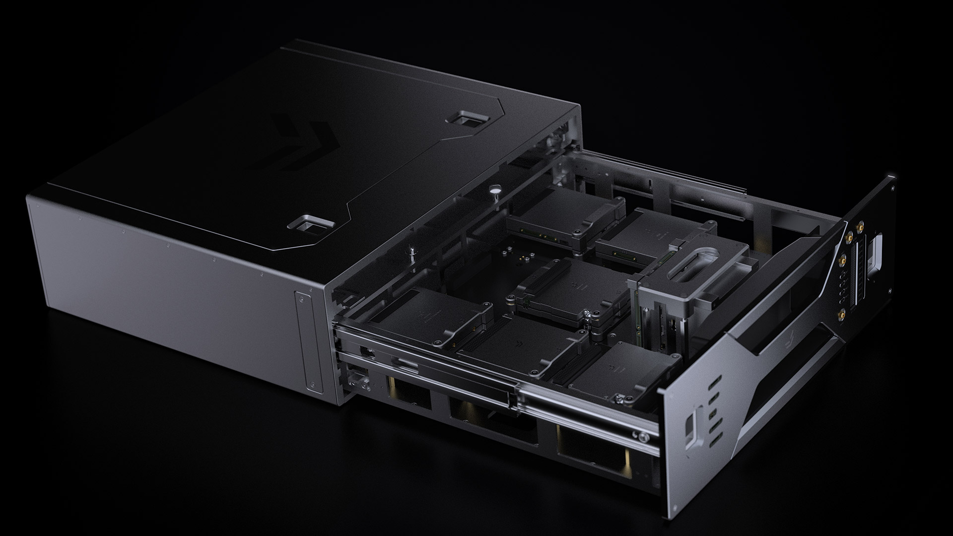 EnduroSat DeskSat flatsat system with open chassis showing internal module layout for satellite subsystem integration and testing