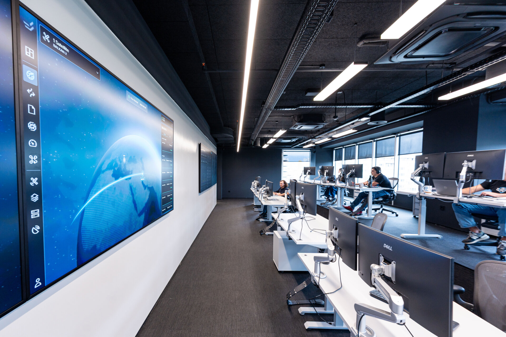 EnduroSat's mission control room in their New Space Center in Sofia